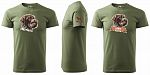 Pánské myslivecké tričko 129 PXT CREATIVE se psem khaki vel. 4XL - Obrázek (4)